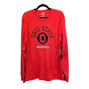 NWT '47 Ohio State Buckeyes Shirt Large Red Long Sleeve Graphic Collegiate Dad
